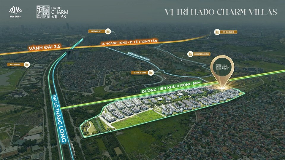 vị trí dự án HaDo Charm Villas