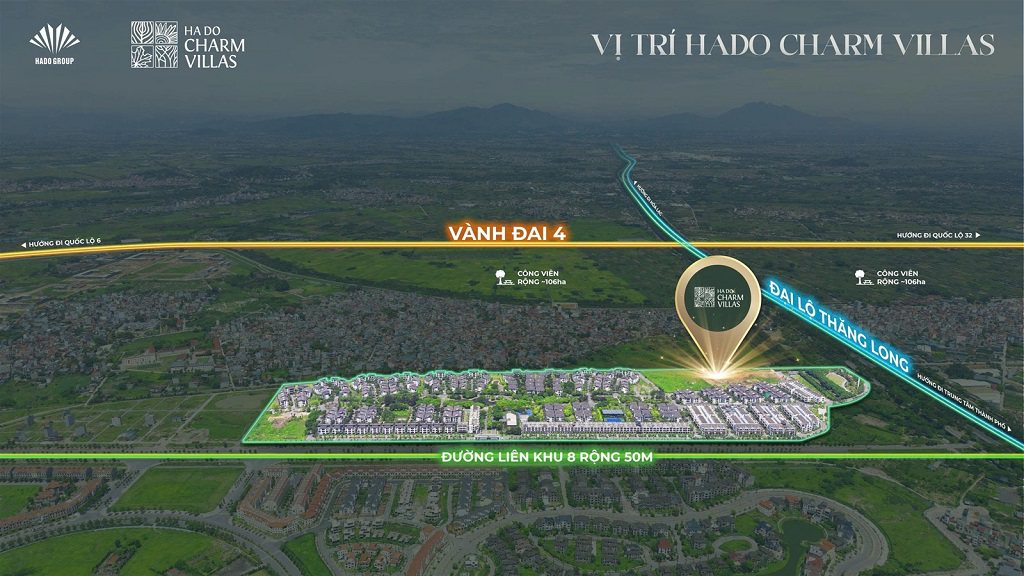 vị trí thực tế dự án hado charm villa